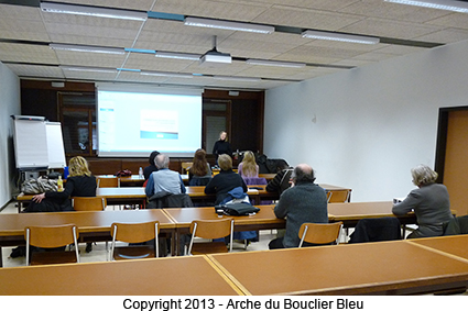 Le Bouclier Bleu lors d'une formation à Genève